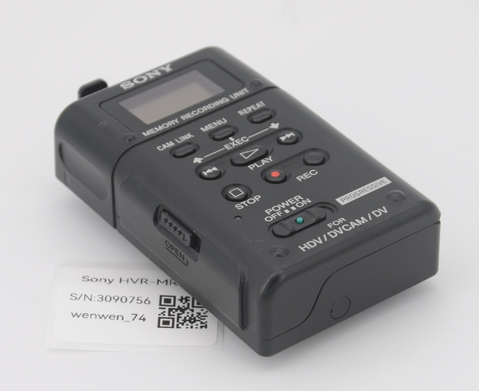 Near Mint -Sony HVR-MRC1 Memory Recording Unit With 16GB CF Card (No Cradle)