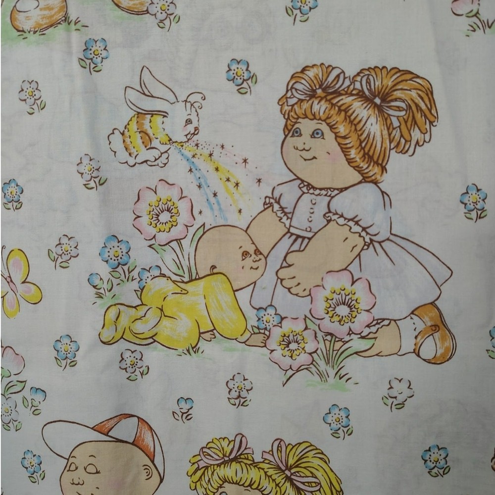 Cabbage patch 1980's Twin Flat sheet PeQuot