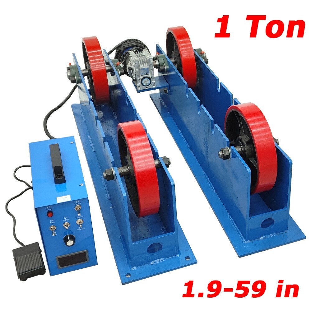 1Ton Welding Turning Roller Positioner Weld Bracket Adjustable Width 2200lbs