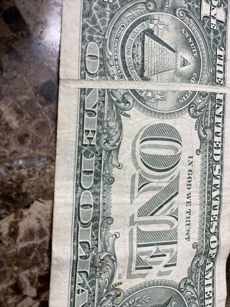 Error Notes Inking Offset Dollar Bill
