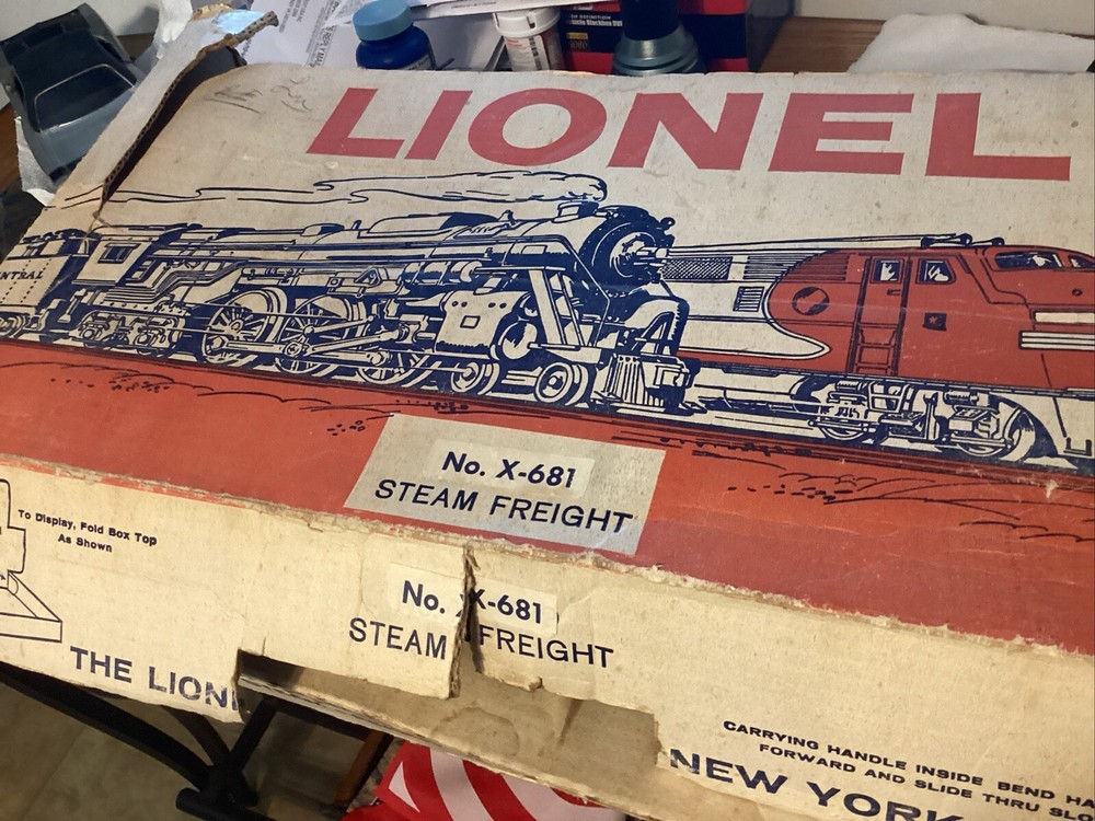 Lionel Train Set Steam Freight No. X-681  Untested; Appears Complete