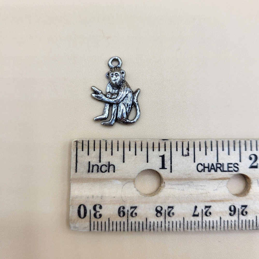 Silver Colored Monkey Charm Jewelry