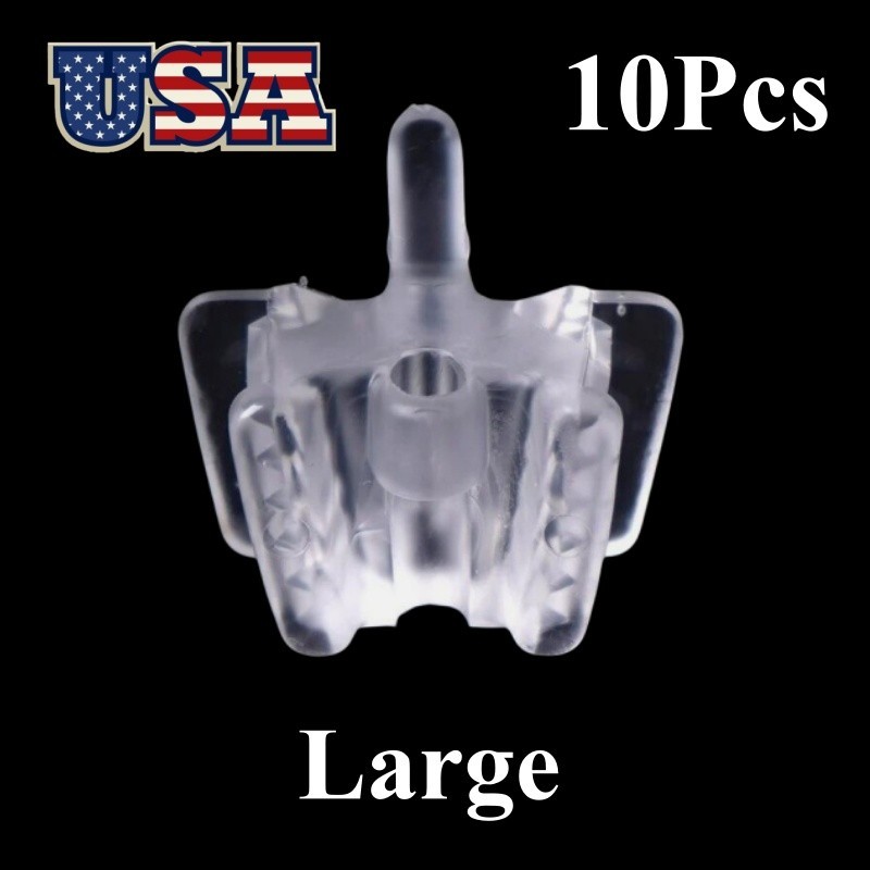 10*Dental Silicone Bite Block w Saliva Ejector Hole Mouth Opener Cheek Retractor