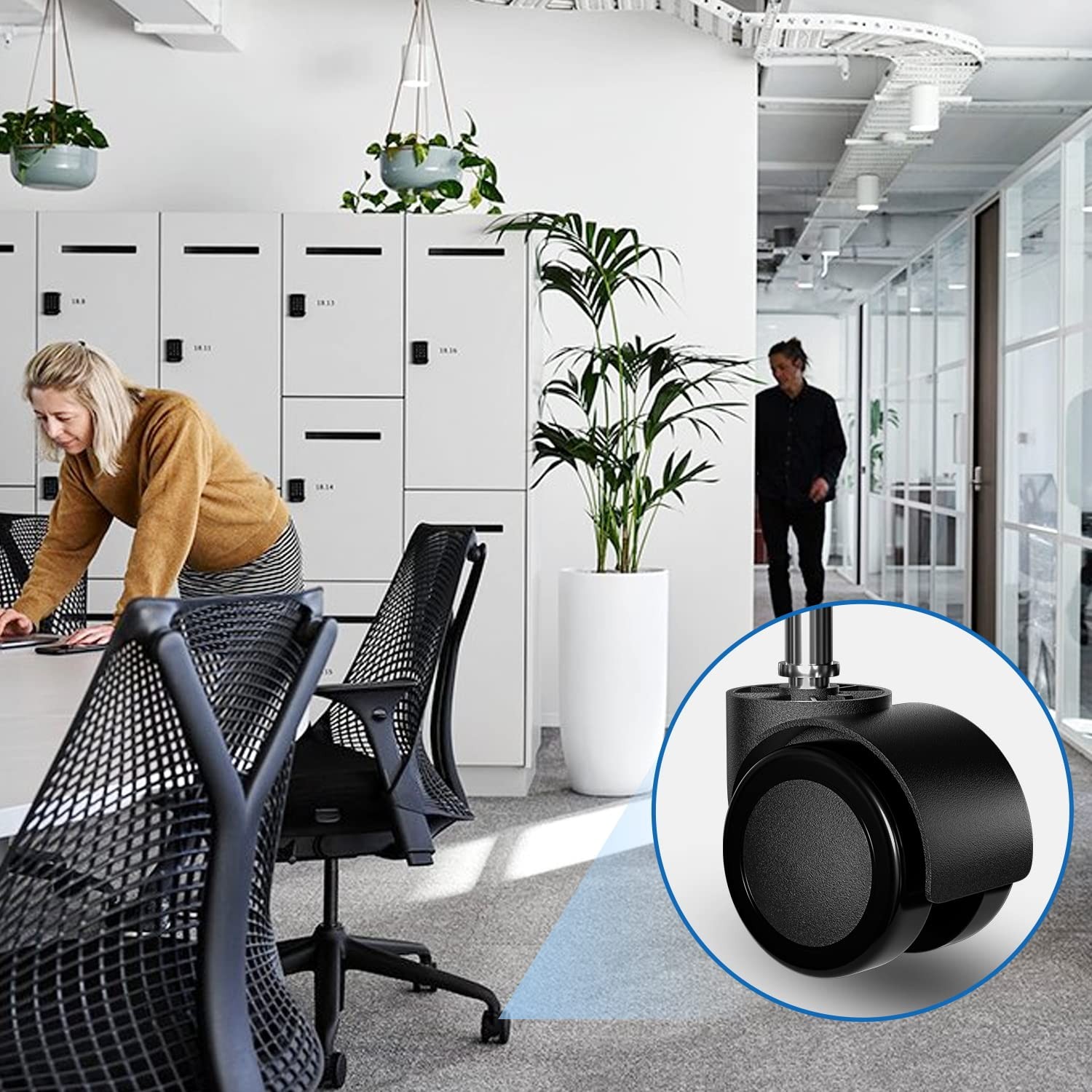 Office Chair Wheels Replacement 5 Pcs 2 Inch Office Chair Casters Heavy Duty