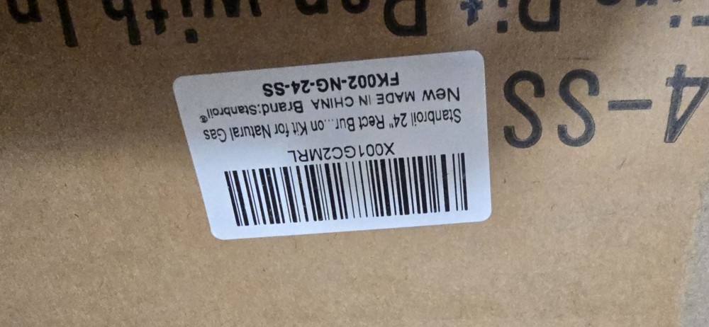 Stanbroil 24” Rectangular Drop-In Fire Pit Pan | Natural Gas | Spark Ignition |