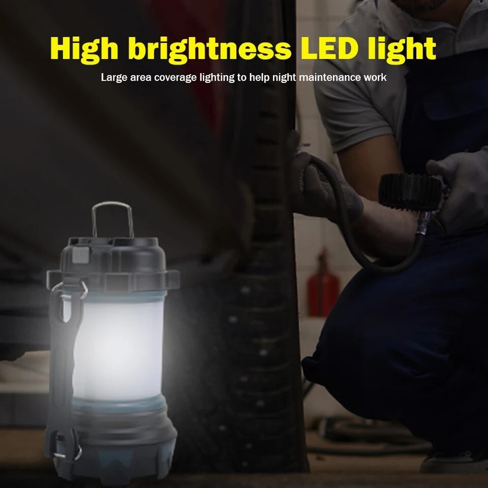 LED Camping Lantern USB Rechargeable Camping Tent Light Lamp Flashlight Portable
