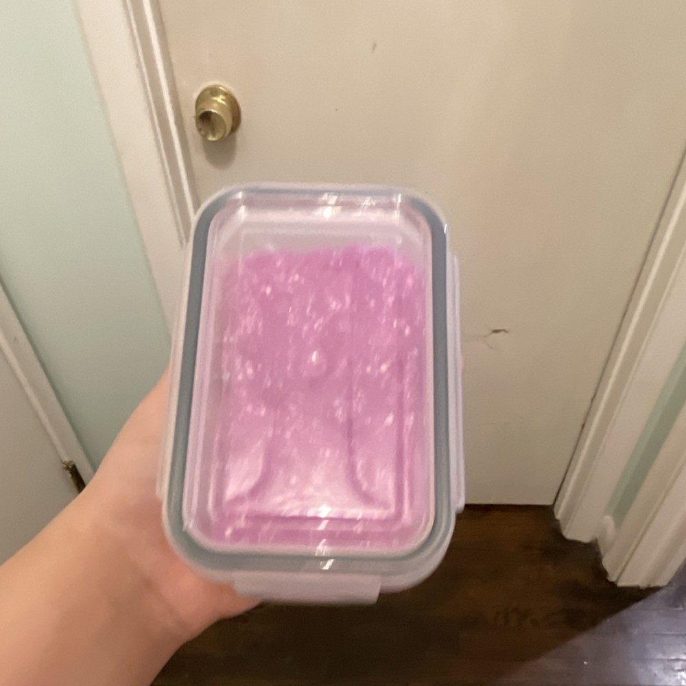 Strawberry birthday cake slime ￼