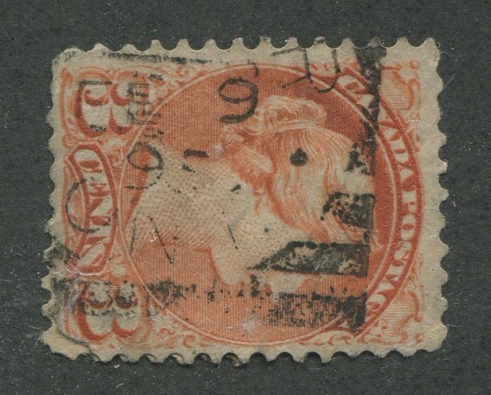 CANADA #41 USED SQUARED CIRCLE CANCEL "COMBER" RARE