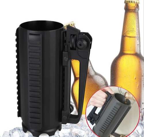 Black Tactical Battle Mug Detachable Carry Military Rail Mug Cup Hunting Kit New