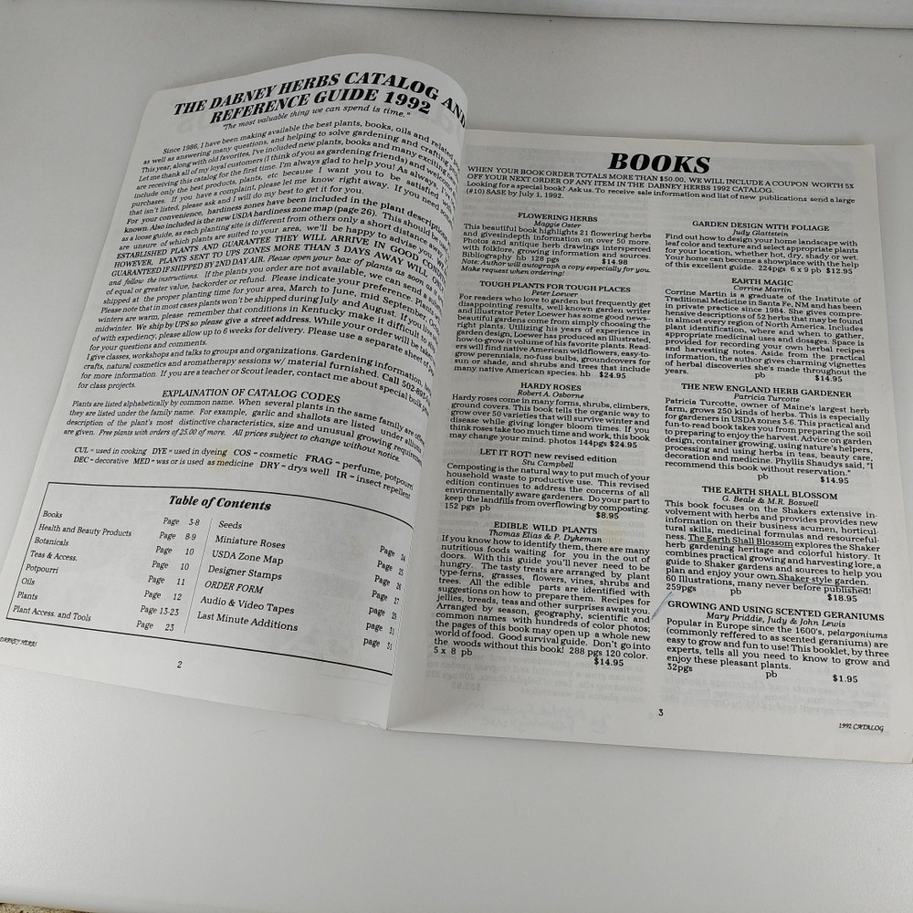 Dabney Herbs Catalog 1992