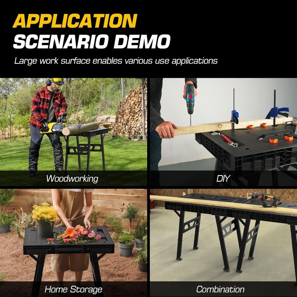 Express Folding Work Table, Easy Setup Portable Folding Work Table & Portable Fo