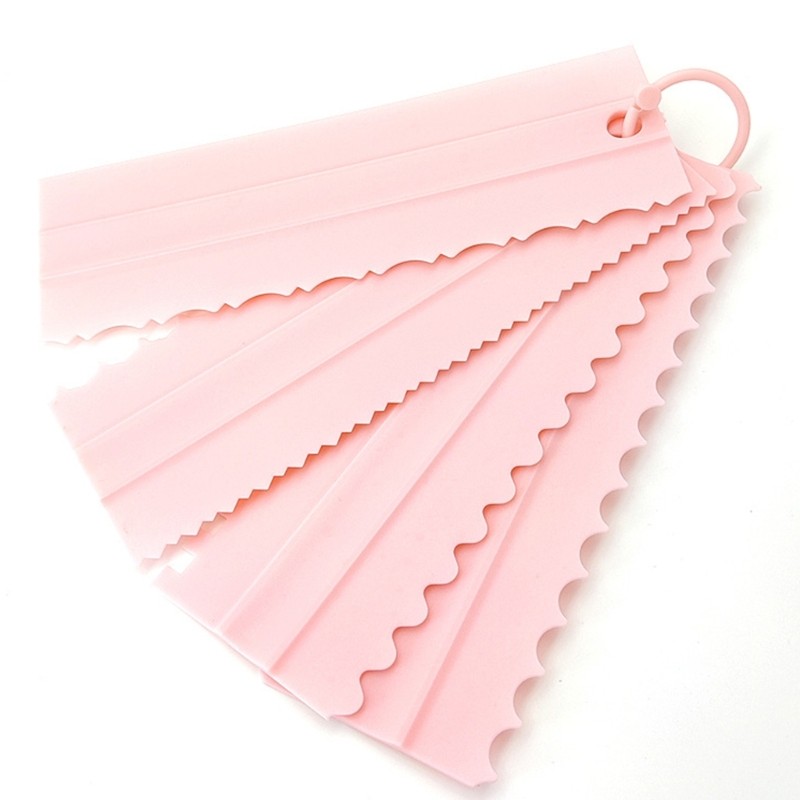 Pack of 4 Multiple Shape Cake Scrapers for Baking and Decorating Plastic Combs