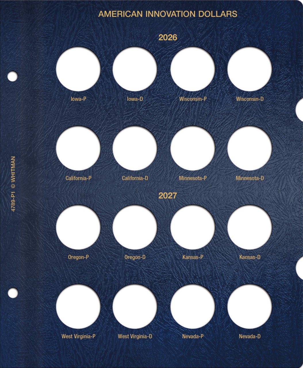 Whitman Classic® Coin Album - American Innovation Dollars Volume II: 2026-2032
