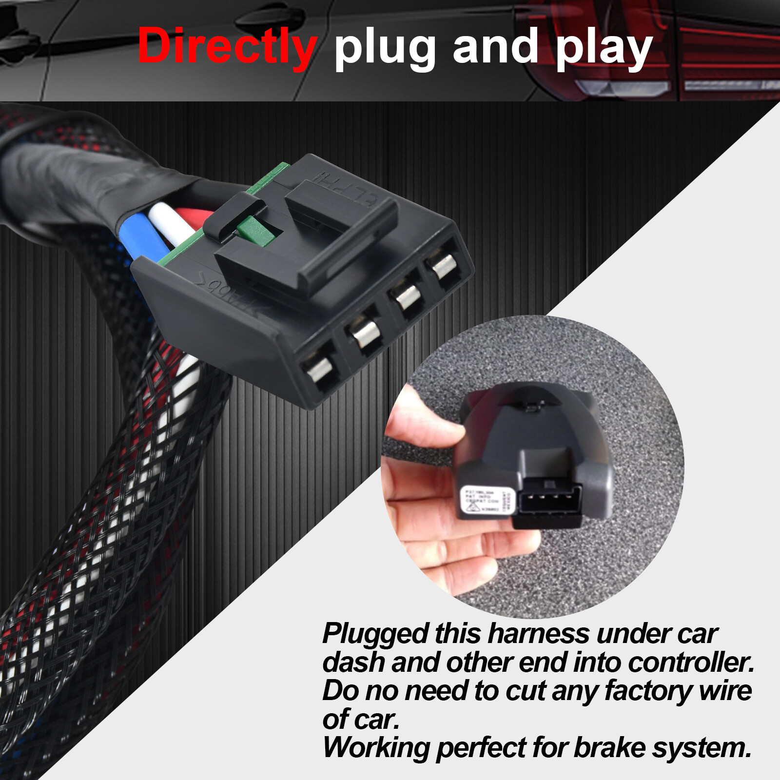 Brake Control Wiring Harness For GMC Chevy Compataible with Tekonsha 90195 P3