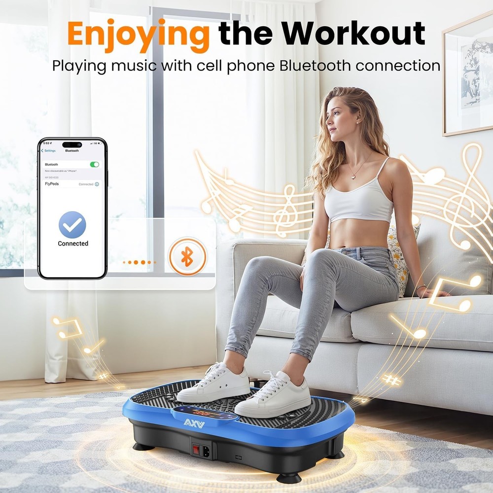 AXV Body Shaker: Bluetooth-Enabled Vibration Platform for Quick Workouts