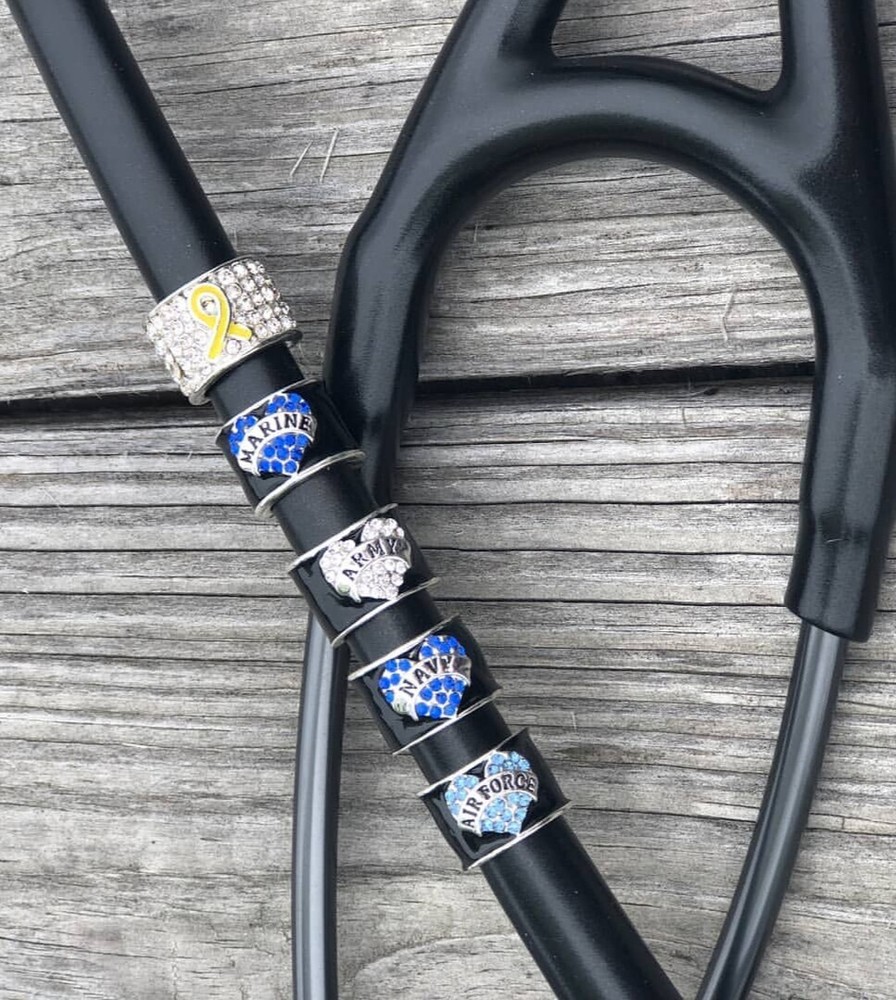 CharMED Stackable Stethoscope Bling Charms | Ribbons and Awareness Causes
