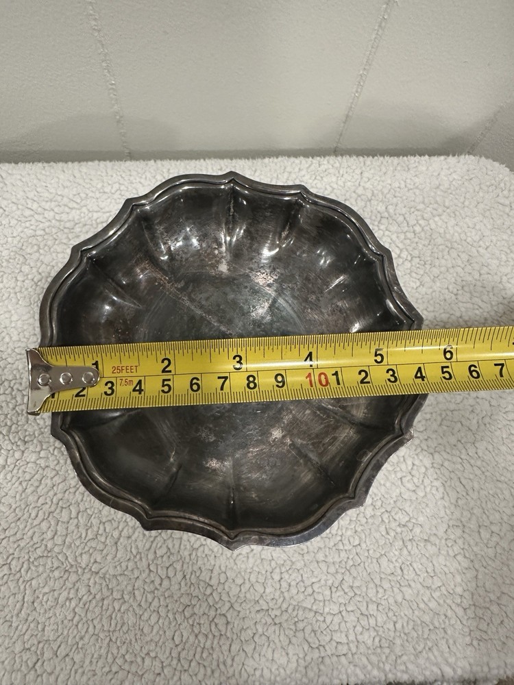 Antique Silverplate Chippendale Compote