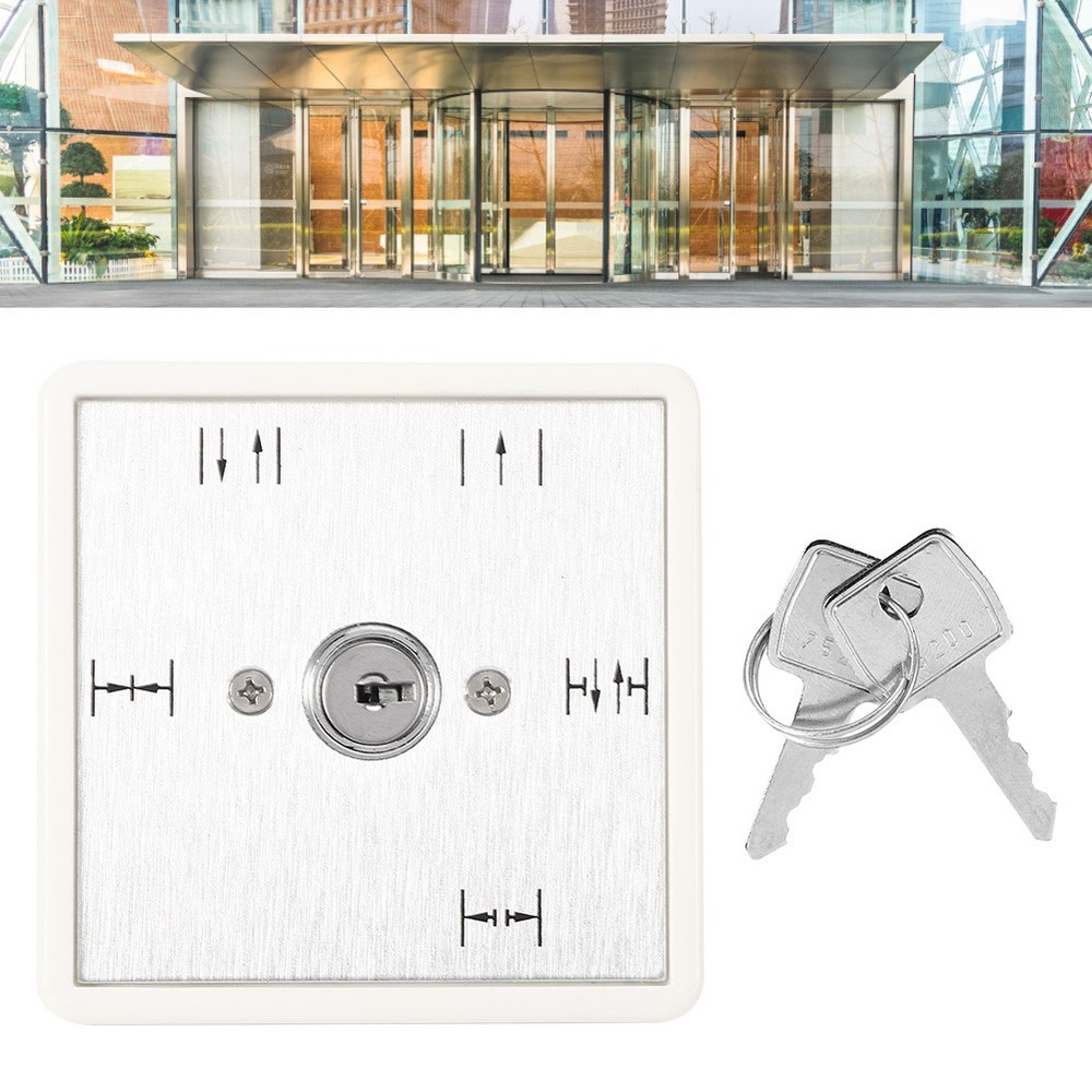 5 Position Key Switch For Automatic Doors Durable Aluminium Panel