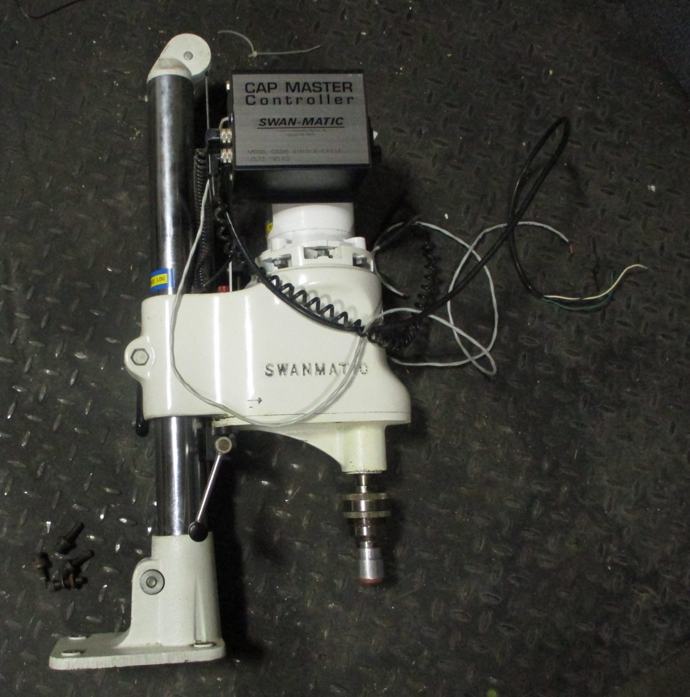 Swan-Matic C300 Cap Master Capper Machine C302E Controller Baldor DC Motor
