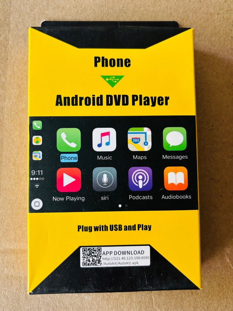 CarPlay Adapter USB  For Phone Android DVD Player  Wireless Plug & Play White