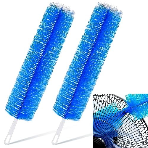 2 Pcs Cobweb Duster Bendable Fan Duster Plastic Dust Cleaner Microfiber 1 Blue