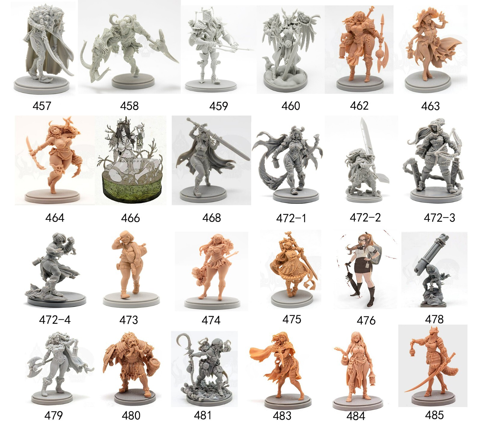 3-6-10-20-30-50 PCS, You Choose From 150 kingdom death Models 30mm Resin Unbuild