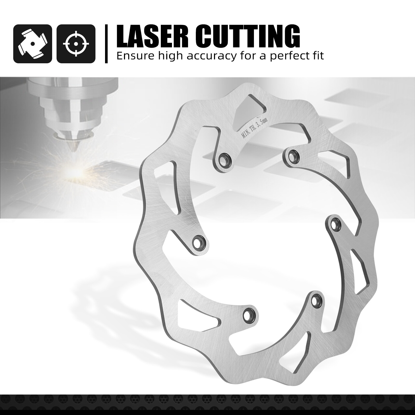 Rear Brake Disc Rotor 220mm For KTM 250 300 350 450 500 EXC XC XCW EXC F XCF SXF