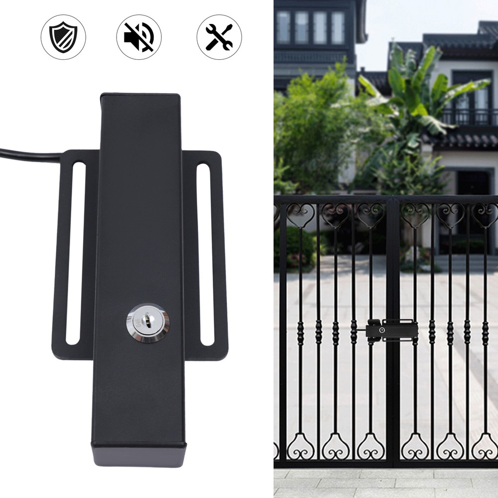 Automatic Gate Lock DS02 for Swing Gates with Manual Keys Secure Rolling Teeth