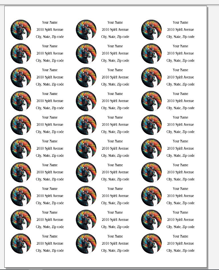 150 Cute Skunk Pop Art Mailing Return Address Labels Personalized
