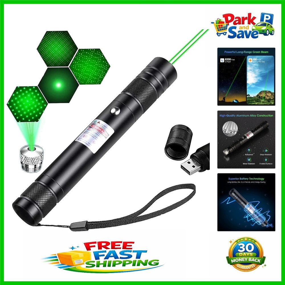 Multi-Functional Green Laser Pointer - Perfect for Work, Play, and Stargazing