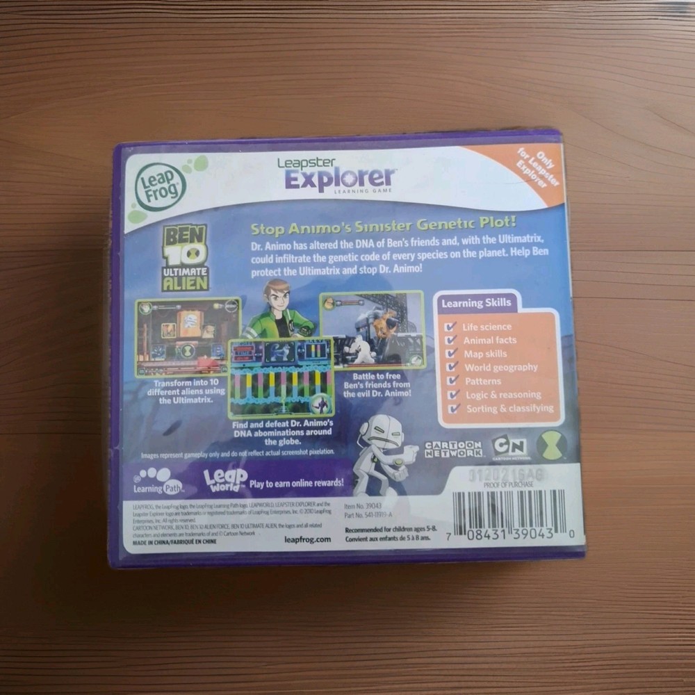 Leap Frog Leapster Explorer Ben 10 Ultimate Alien Learning Game Pre-owned