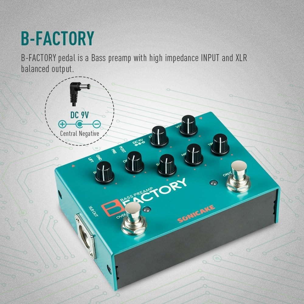Bass Pedal with Overdrive and Compression Effects