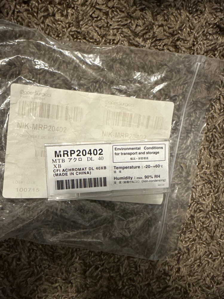 Nikon Microscope Objective 40x Ph2 DL Phase Contrast