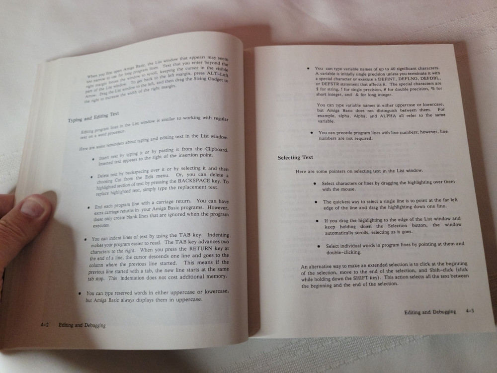 Vintage Amiga Basic Programming Book Paperback