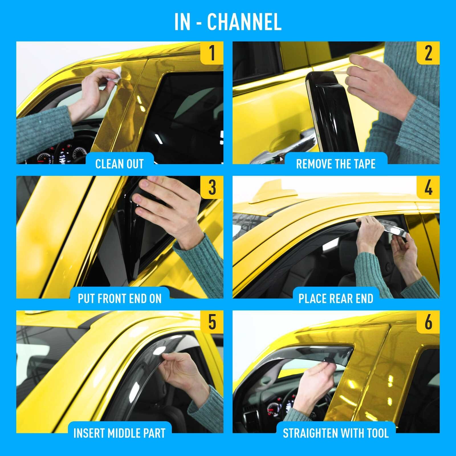 Rain Guards Vent Visors Shade for 20-23 Chevy Silverado Crew Cab 2500/3500