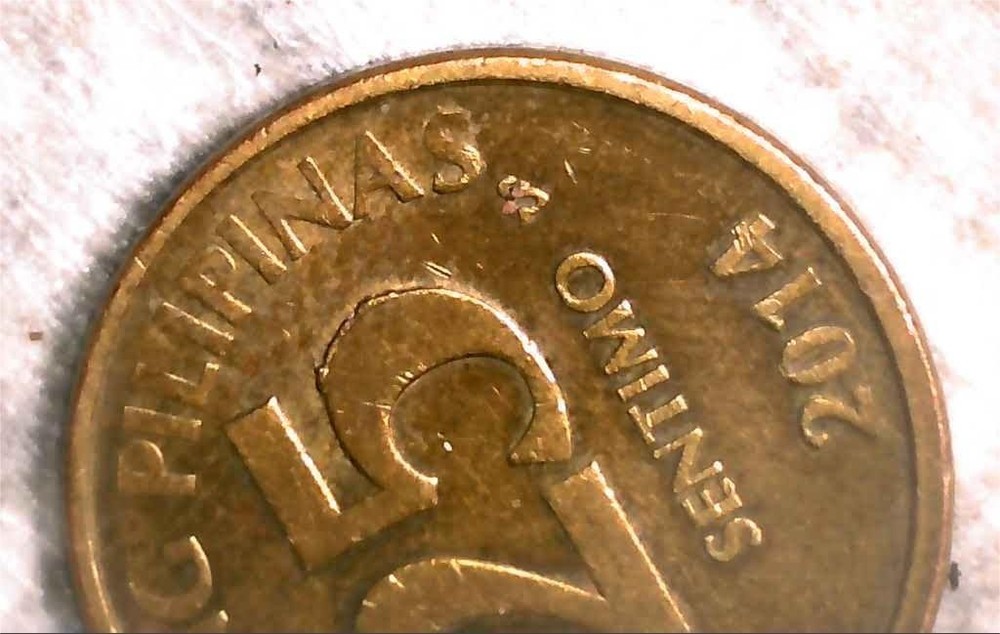 PHILIPPINES 25 SENTIMO 2014 DOUBLE DIE ERROR