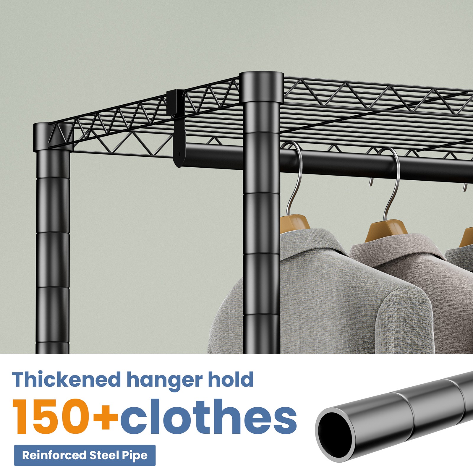 Garment Rack Hanging Rack Heavy Duty ClothesRack Adjustable Closet Organizer
