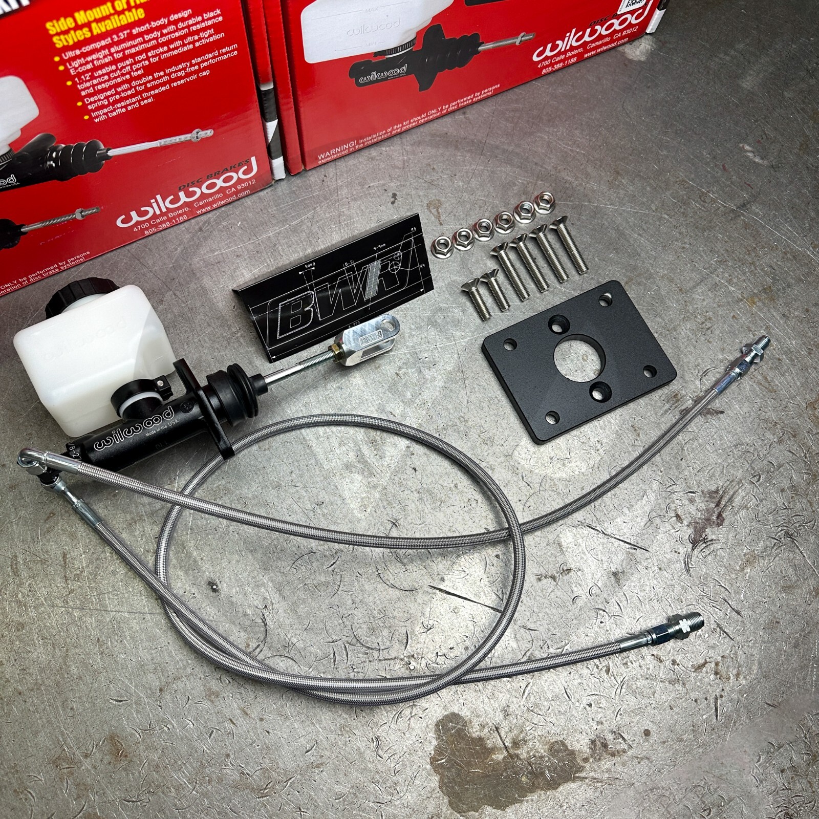 Wilwood Brake Booster Kit w BWR Clevis & Lines for 92-95 Civic w/Staging Brake