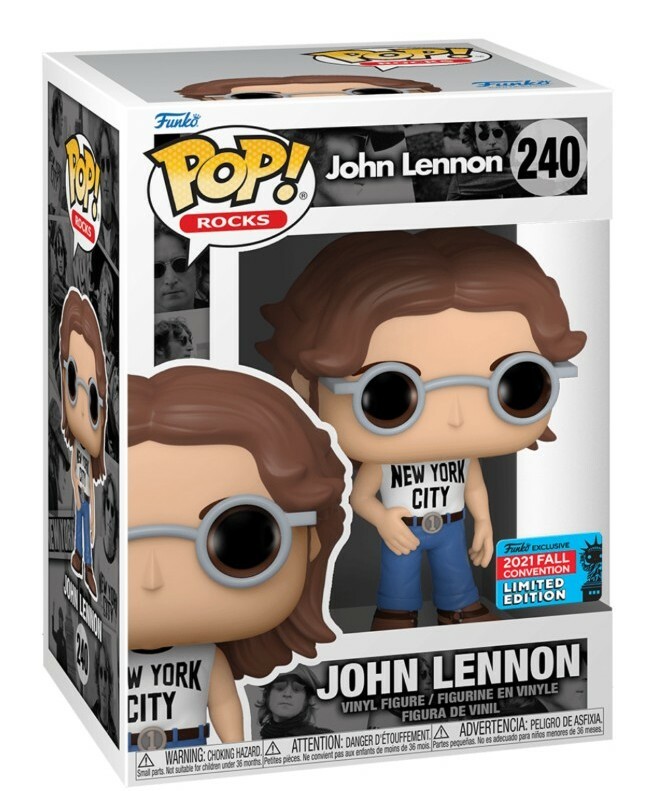 Funko POP! John Lennon #240 New York City Limited Edition Fall Conv + protector