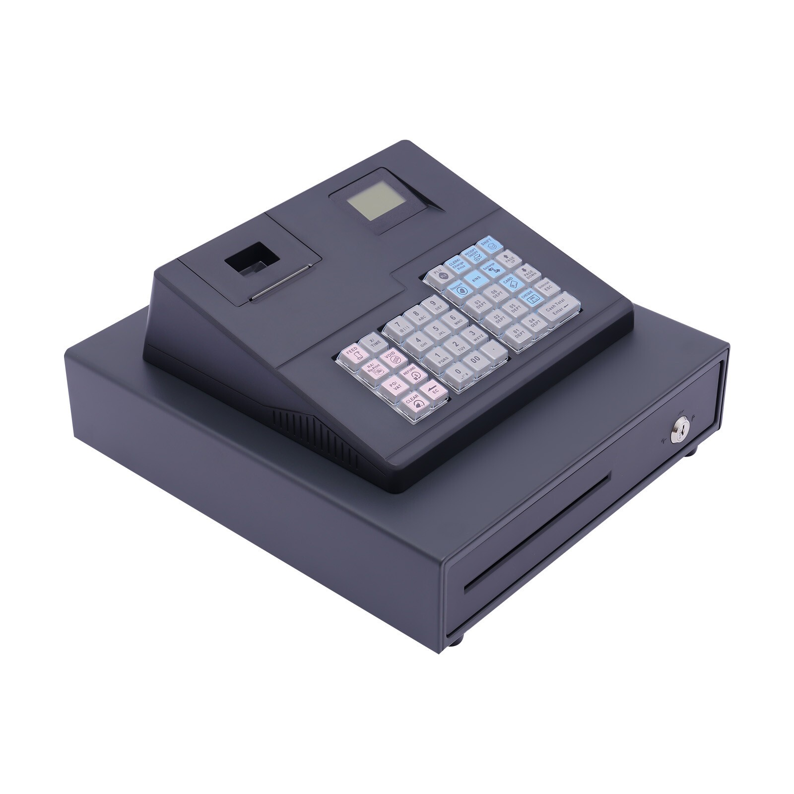 Used 38 Keys Electronic Cash Register Thermal Cash Register with Cash Drawer