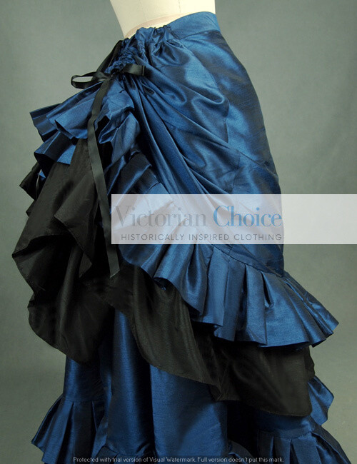 Dark Gothic Victorian Edwardian Bustle Skirt Steampunk Punk Witch Costume K034