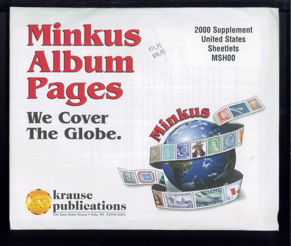 2000 United States Sheetlets Minkus Stamp Album Supplement Pages #MSH00