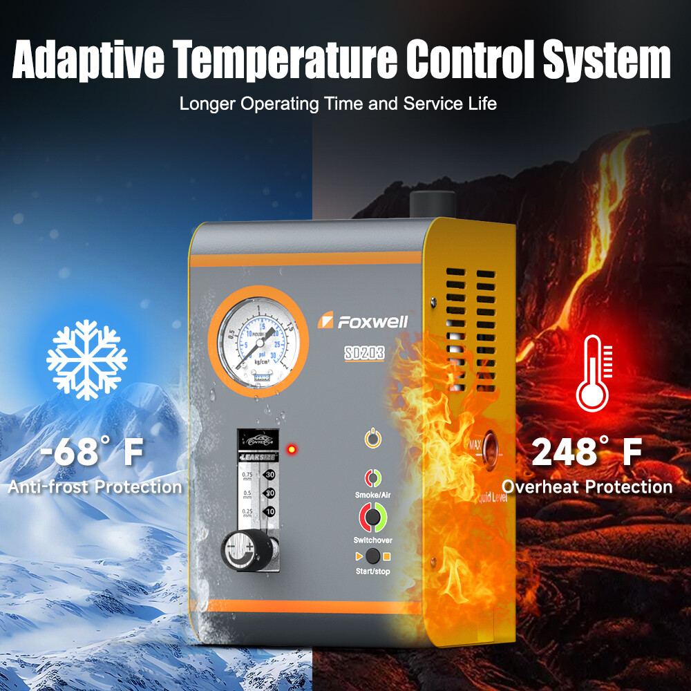 FOXWELL SD203 Pipe System EVAP Smoke Machine Diagnostic Leakage Detector Tester