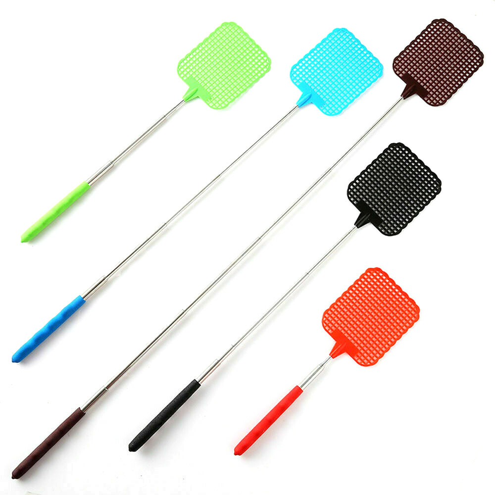5 pack Extendable Fly Swatter Telescopic Long Reach Bug MOSQUITO Killer