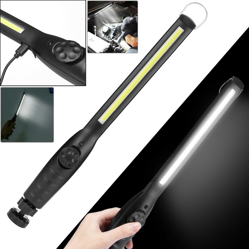 Magnetic Work Light USB Rechargeable Flashlight Handheld/Hanging Workshop Torch