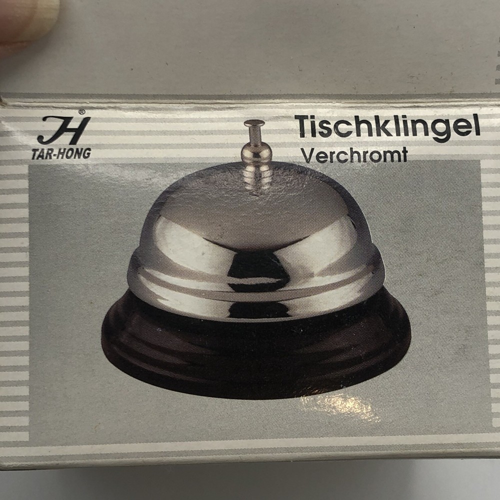 Tar Hong Table Bell Chrome Plate NOS NIB