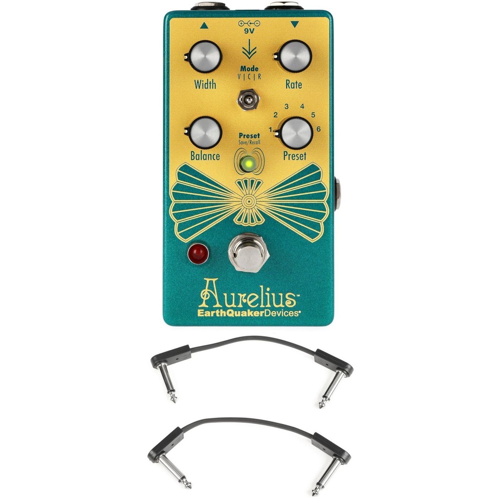 EarthQuaker Devices Aurelius Tri-voice Chorus Pedal with EBS Patch Cables