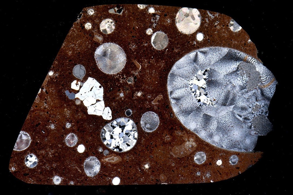 AGATE ACHAT Waldhambach Germany interesting thin section microscope slide