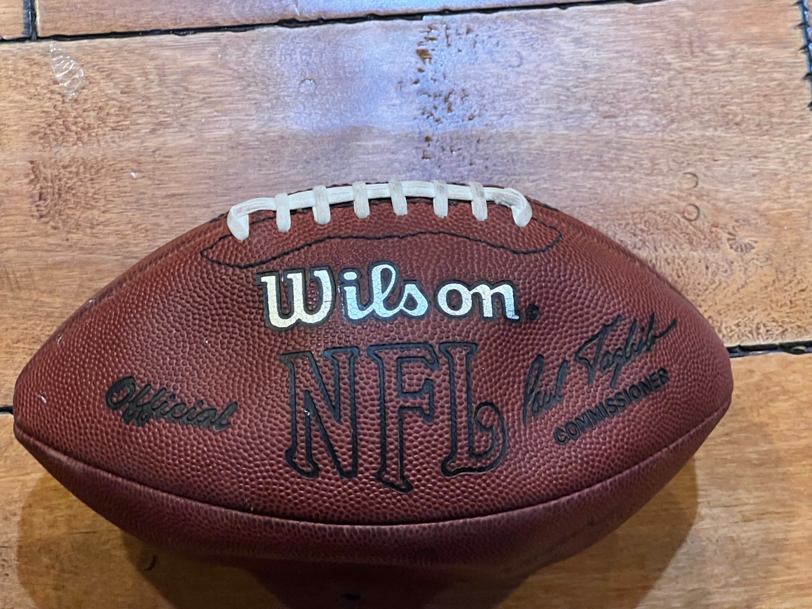 LARRY BROWN SIGNED OAKLAND RAIDERS GAME USED WILSON FOOTBALL (FROM EQUIP MANAGER
