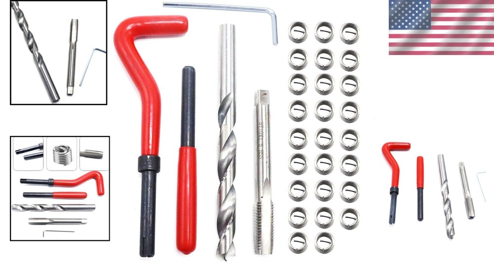 Effortless Thread Restoration Kit - 30pcs M10 Stainless Steel Inserts & Tools